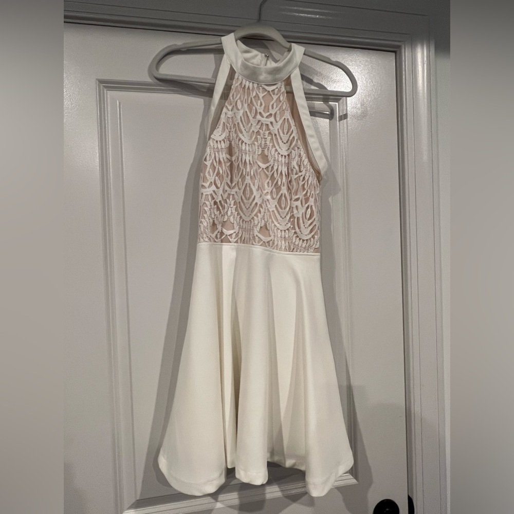 Beautiful white lace top dress.